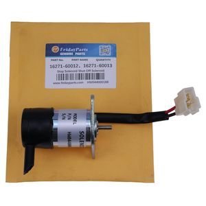 12V Stop Solenoid Valve 16271-60012 16271-60013 for Kubota D1105 Engine with 3-12 Month Warranty