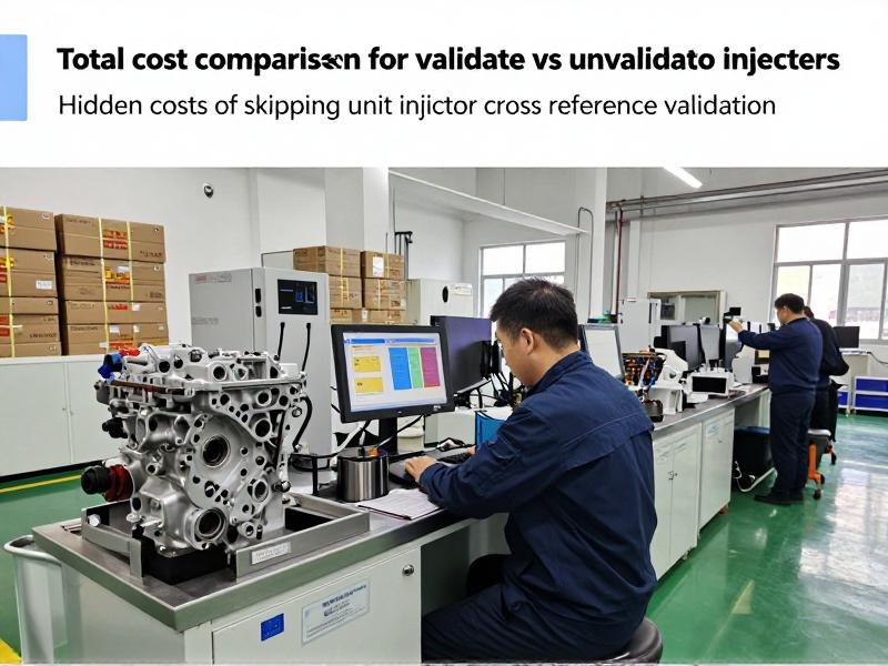 Total cost comparison for validated vs unvalidated injectors