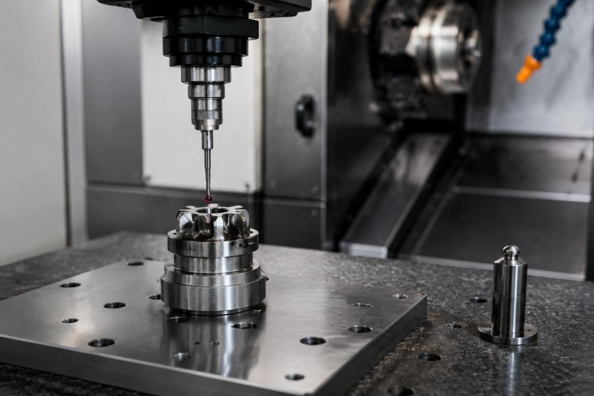 Precision measurement of fuel feed pump rotor during CNC machining