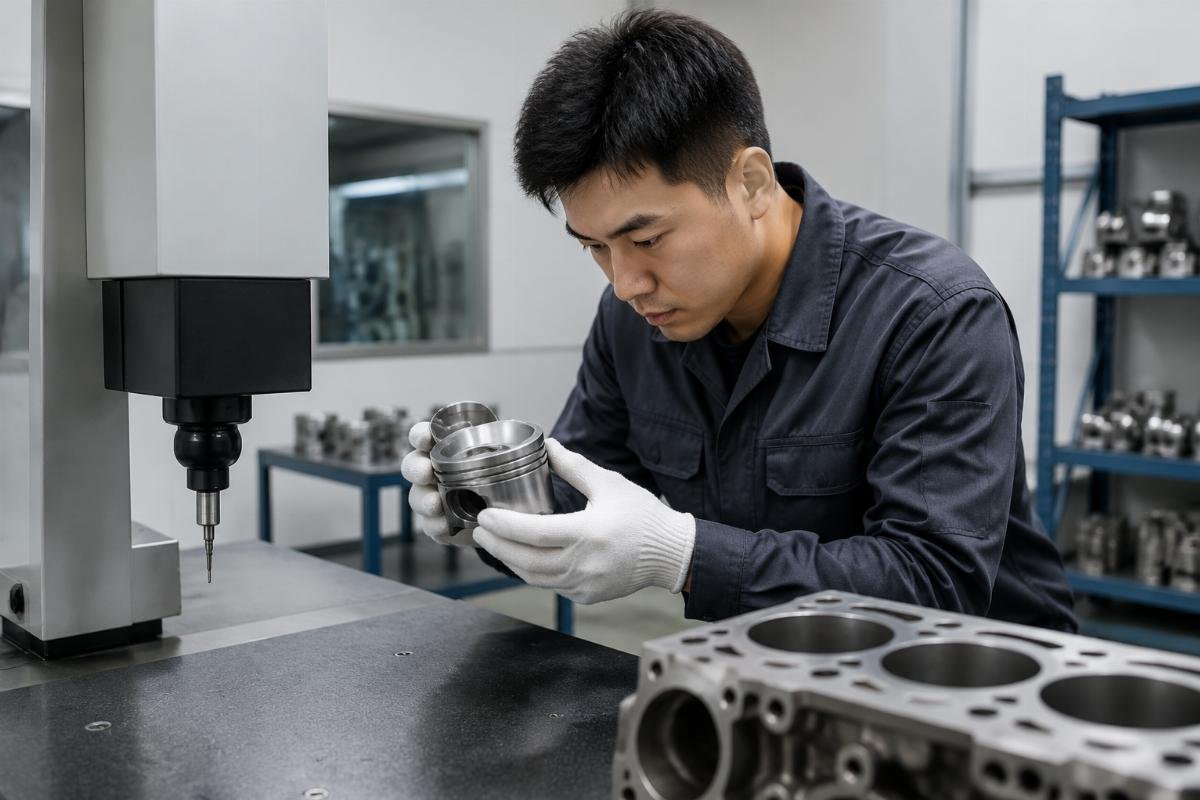 CAT part quality verification process Independent technical specialist verifying CAT part compatibility against OEM catalog standards