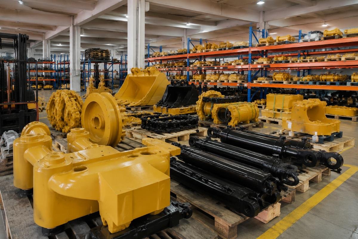 JCB JS200 JS220 JS330 aftermarket parts stored in Guangzhou warehouse