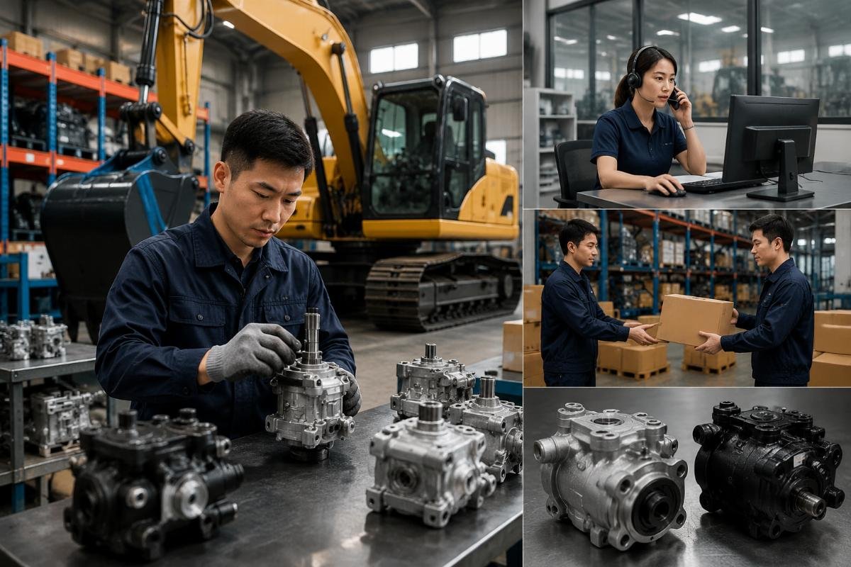 Post-purchase support for excavator vacuum pump and fuel pump orders Warranty and support workflow for post-delivery excavator parts issues