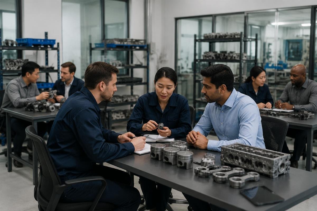 Tailored Deutz part sourcing models for different business types Different buyer segments meeting with suppliers to discuss customized sourcing terms